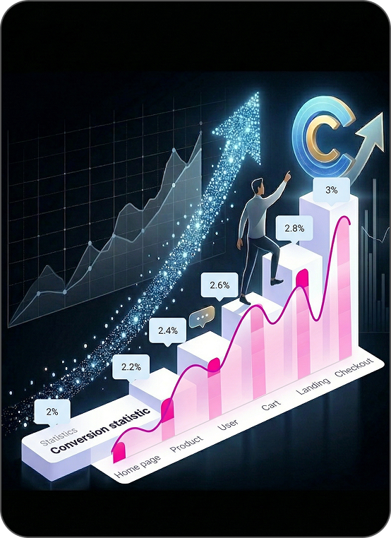 Your conversion rate steadily climbs